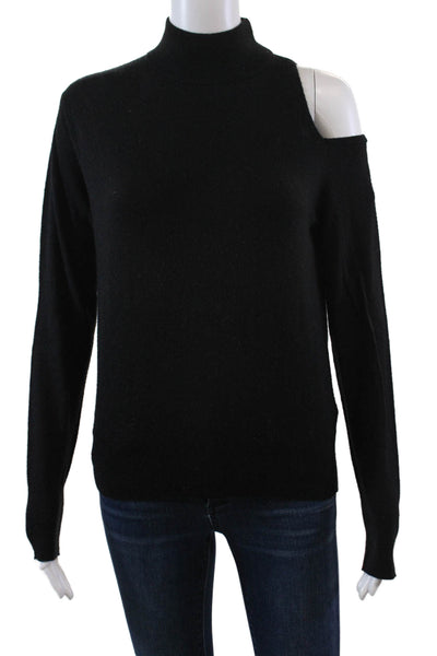 Bailey 44 Womens Long Sleeve Cut Out Mock Neck Sweater Black Size Extra Small
