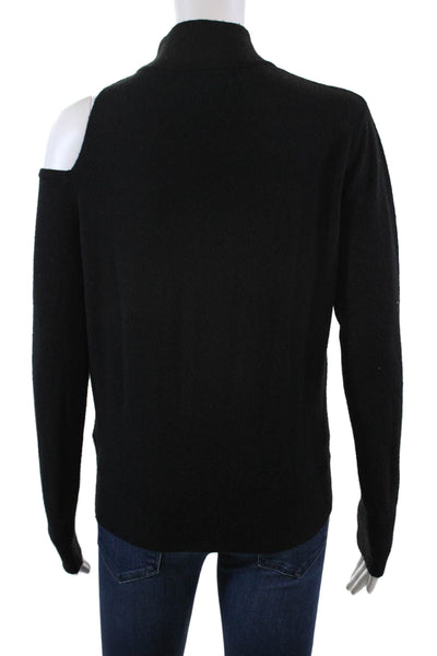 Bailey 44 Womens Long Sleeve Cut Out Mock Neck Sweater Black Size Extra Small