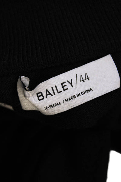 Bailey 44 Womens Long Sleeve Cut Out Mock Neck Sweater Black Size Extra Small