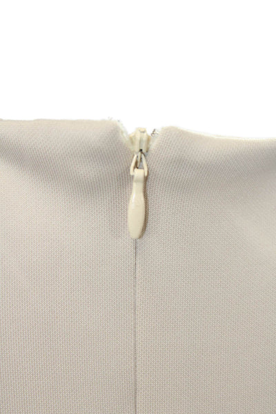 Mark & James by Badgley Mischka Womens Sleeveless Zippered Dress Beige Size 4