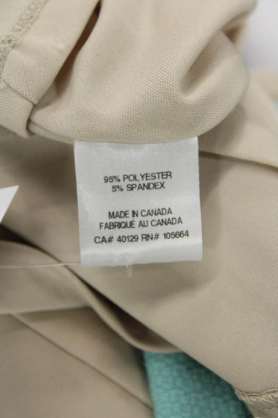 Mark & James by Badgley Mischka Womens Sleeveless Zippered Dress Beige Size 4