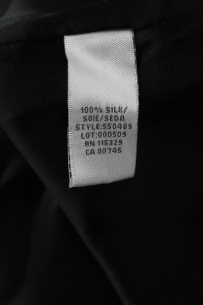 Badgley Mischka Womens Silk Geometric Sweetheart Maxi Dress Black Size 10