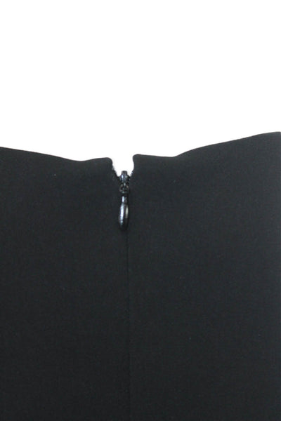 Badgley Mischka Womens Color Block Halter Neck Pencil Dress Black Size 4