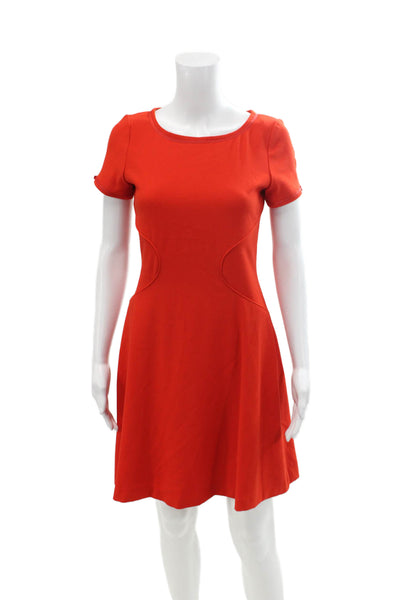 Mark & James by Badgley Mischka Womens Short Sleeve A-Line Dress Red Size 4
