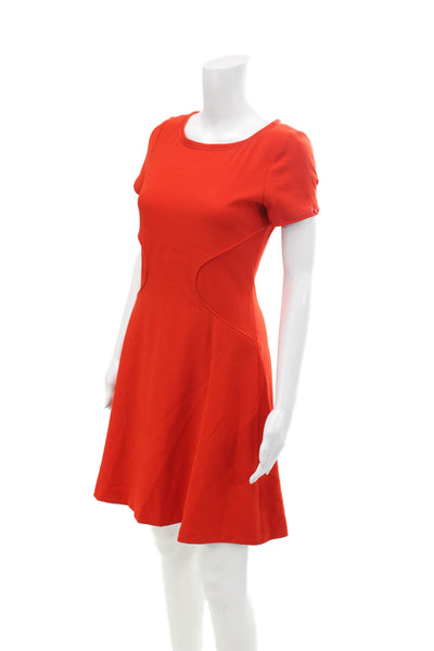 Mark & James by Badgley Mischka Womens Short Sleeve A-Line Dress Red Size 4