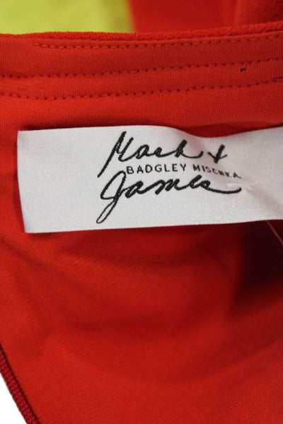 Mark & James by Badgley Mischka Womens Short Sleeve A-Line Dress Red Size 4