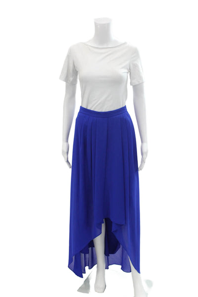 Belle Badgley Mischka Womens Mid-Rise Zippered Maxi Skirt Blue Size M