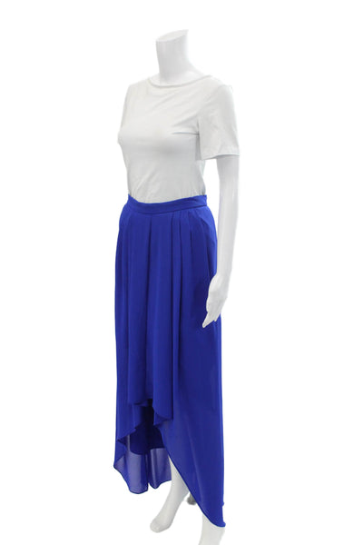 Belle Badgley Mischka Womens Mid-Rise Zippered Maxi Skirt Blue Size M
