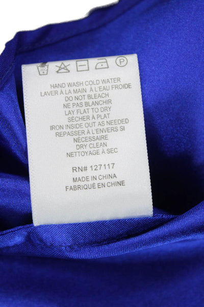 Belle Badgley Mischka Womens Mid-Rise Zippered Maxi Skirt Blue Size M
