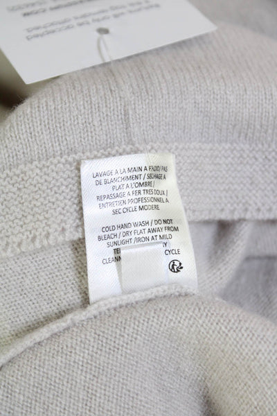 Max & Moi Womens Cashmere Long Sleeves V Neck Sweater Light Grey Size EUR 36