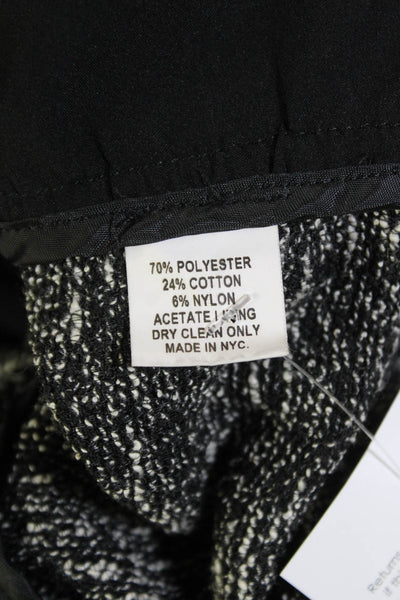 Slate & Willow Womens Tweed Button Down Jacket Black White Cotton Size Large