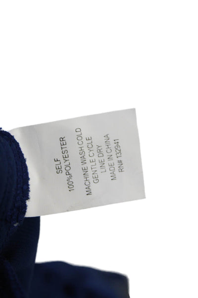 Amanda Uprichard Womens Two Pocket Scoop Neck Elastic Waist Jupmsuit Blue Size M