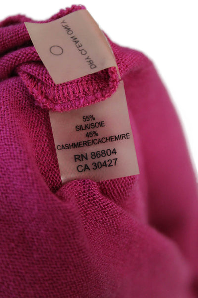 Magaschoni Womens Silk Sleeveless Off The Shoulder Top Magenta Pink Size M