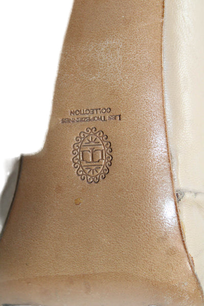 Les Tropeziennes Womens Leather Pletaed Round Toe Heels Pumps Tan Size 36 6