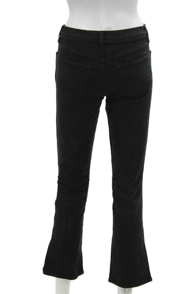 J Brand Womens High Rise Slit Ankle Boot Cut Leg Jeans Black Size 25