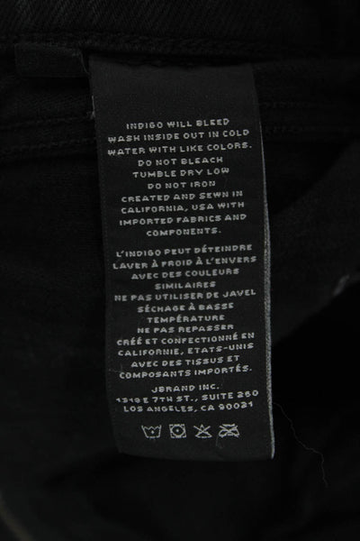 J Brand Womens High Rise Slit Ankle Boot Cut Leg Jeans Black Size 25