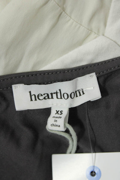 Heartloom Womens Drape Neck Sleeveless Chain Strap Blouse Top Gray Size XS