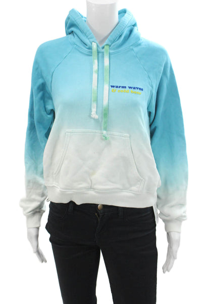 Warm Womens Pullover Ombre Warm Waves Cold Beer Hoodie Sweatshirt Blue Size XS