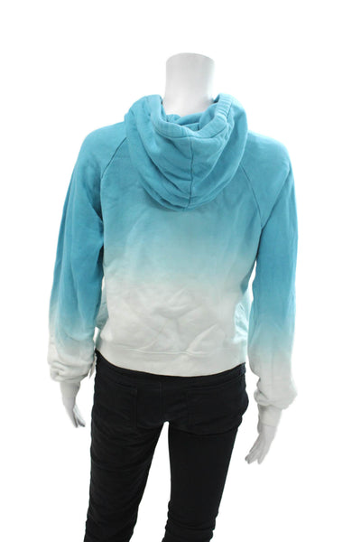 Warm Womens Pullover Ombre Warm Waves Cold Beer Hoodie Sweatshirt Blue Size XS