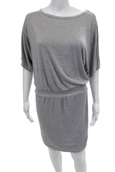 Michael Stars Womens Dolman Short Sleeves Dress Heather Gray Size Small