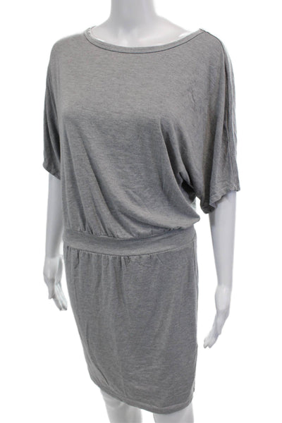 Michael Stars Womens Dolman Short Sleeves Dress Heather Gray Size Small