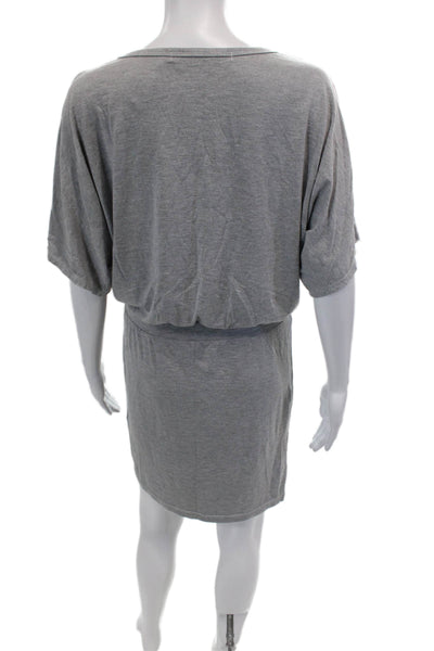 Michael Stars Womens Dolman Short Sleeves Dress Heather Gray Size Small