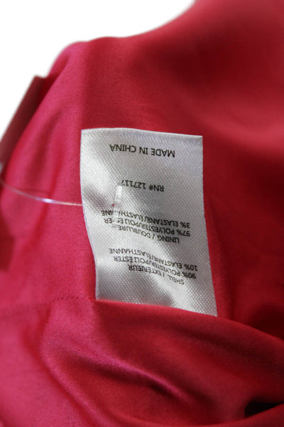 Badgley Mischka Jewel Womens Sleeveless Pleated Front Dress Coral Pink Size 16