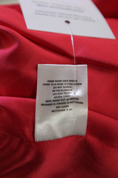 Badgley Mischka Jewel Womens Sleeveless Pleated Front Dress Coral Pink Size 16