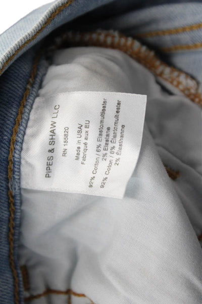 Veronica Beard Womens Carolyn Light Wash Striped Trim Bootcut Jeans Blue Size 25