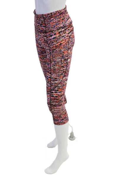 Lululemon Womens High Waisted Cropped Striped Leggings Multicolor Size 4