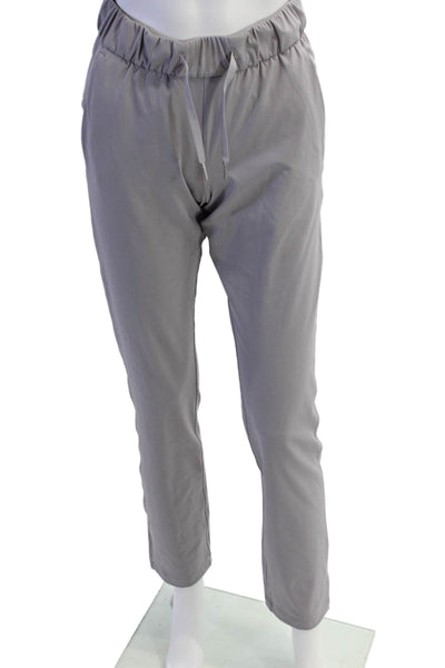 Lululemon Womens Elasticated Drawstring Waist Straight Joggers Gray Size 2