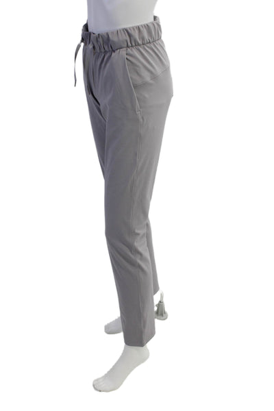 Lululemon Womens Elasticated Drawstring Waist Straight Joggers Gray Size 2