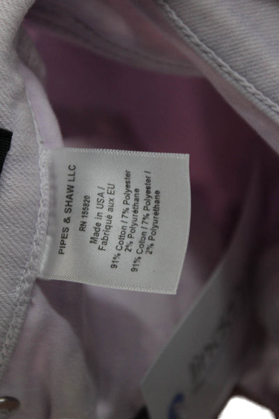 Veronica Beard Womens Carly Kick Flare High Rise Skinny Jeans Lavender Size 25