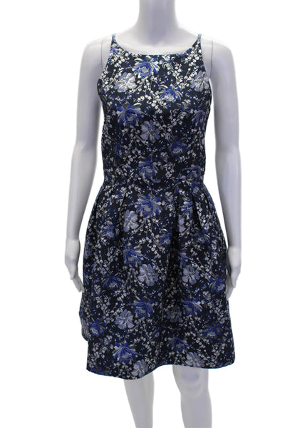Belle Badgley Mischka Women's Round Neck Sleeveless Floral Mini Dress Size 4