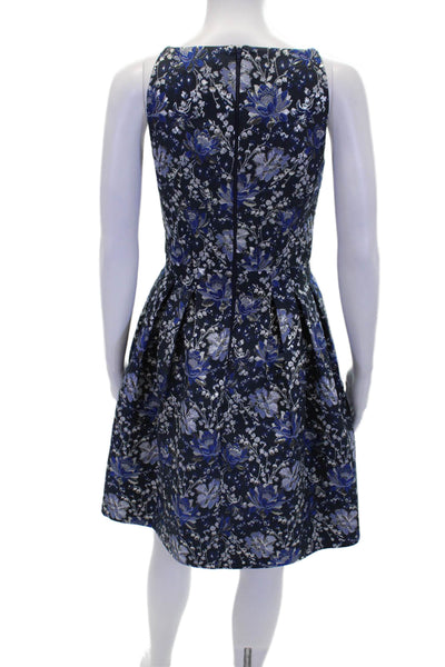 Belle Badgley Mischka Women's Round Neck Sleeveless Floral Mini Dress Size 4