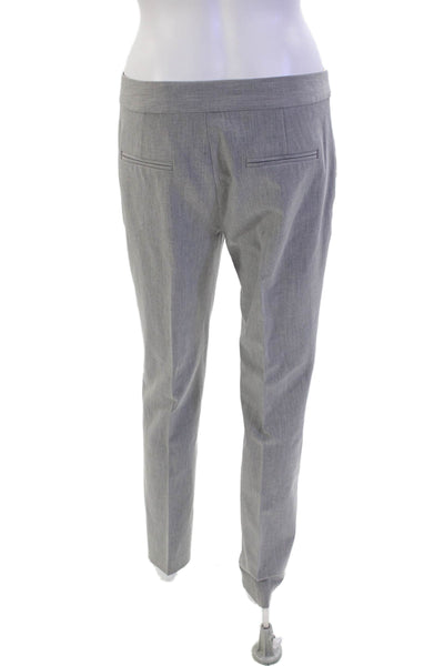 Rebecca Taylor Women's Hook Flat Front Straight Leg Dress Pants Gray Size 4