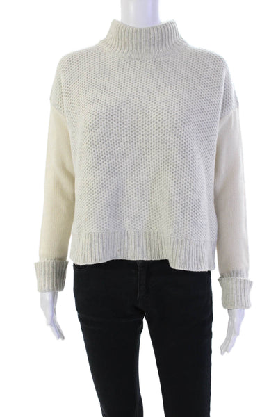 Rebecca Taylor Women's Turtleneck Long Sleeves Pullover Sweater Gray Size 2