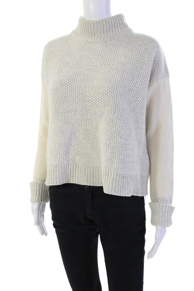 Rebecca Taylor Women's Turtleneck Long Sleeves Pullover Sweater Gray Size 2