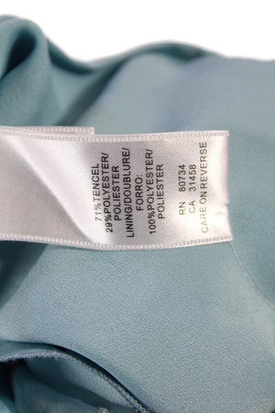 BCBG Max Azria Womens Short Sleeve Belted Pullover Mini Dress Blue Size M