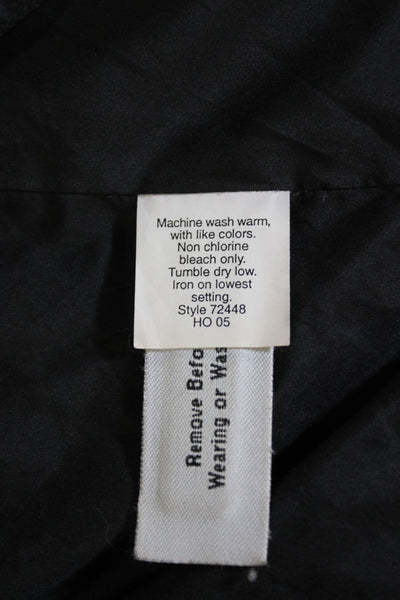 J Crew Womens Textured Long Sleeve Zip Hood Puffer Jacket Black Size XS
