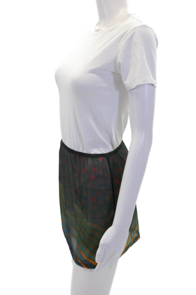 With Jean Womens Sheer Abstract Tube Top + Mini Skirt Set Multicolor Size M