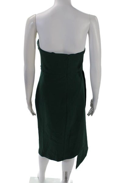 Jewel Badgley Mischka Women's Sweetheart Neckline Tulip Midi Dress Green Size 14