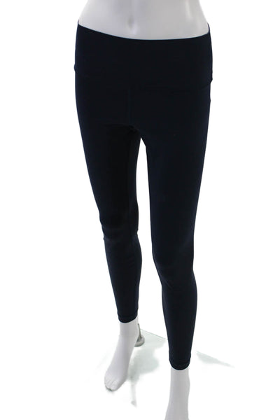 Lululemon Womens Pull On High Rise Athletic Leggings Navy Blue Size 8