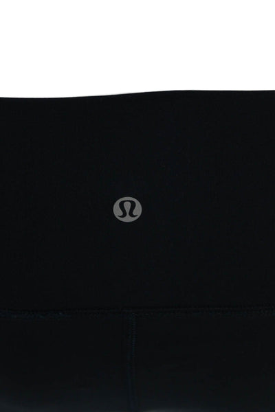 Lululemon Womens Pull On High Rise Athletic Leggings Navy Blue Size 8