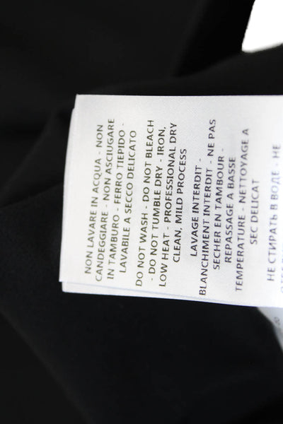 Stella McCartney Womens Back Zip High Rise Tapered Leg Pants Black Cotton IT 40