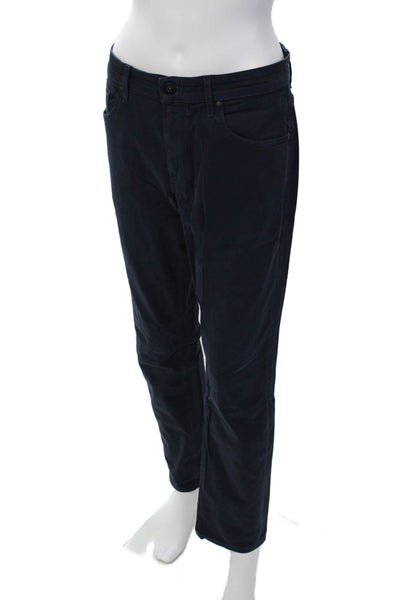 Paige Black Label Mens Slim Leg Federal Pants Navy Blue Cotton Size 32