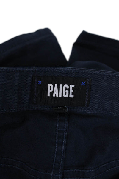 Paige Black Label Mens Slim Leg Federal Pants Navy Blue Cotton Size 32