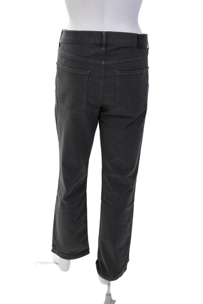 Paige Mens Normandie Mid Rise Slim Leg Pants Slate Gray Cotton Size 31