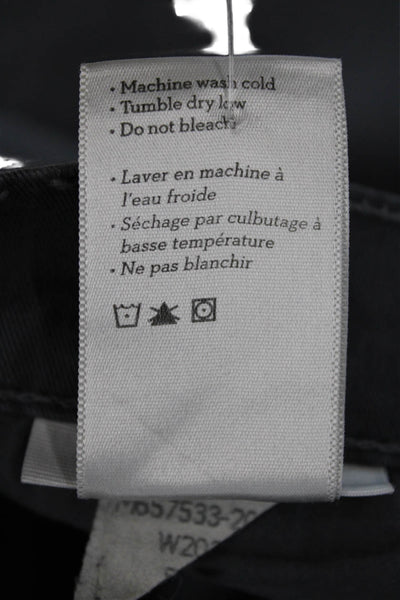Paige Mens Normandie Mid Rise Slim Leg Pants Slate Gray Cotton Size 31