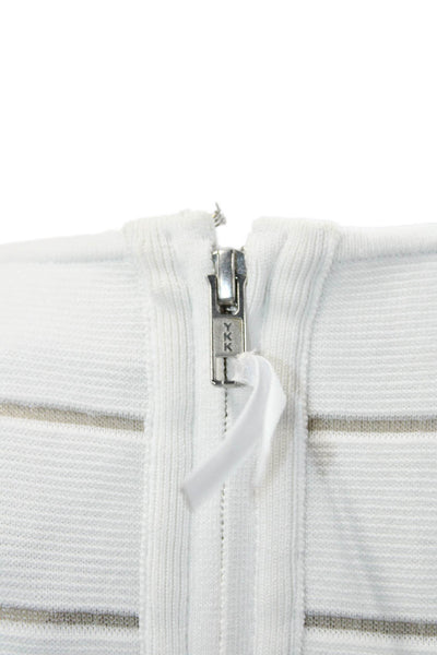 Torn by Ronny Kobo Womens Back Zip 3/4 Sleeve Mini Sheath Dress White Size Small
